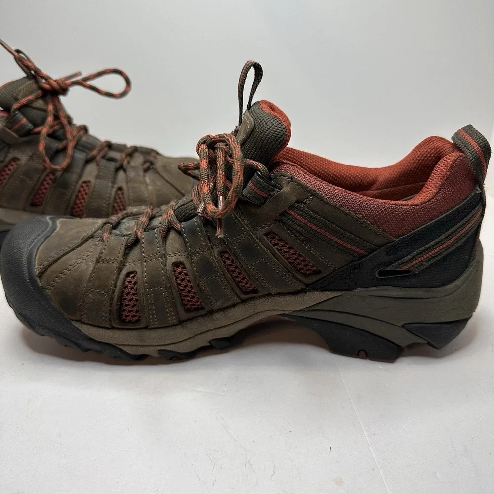 Keen‎ women’s Size 9.5 Ankle Brown Work Hiking Boots ESD Soft Toe F2892-11 SD